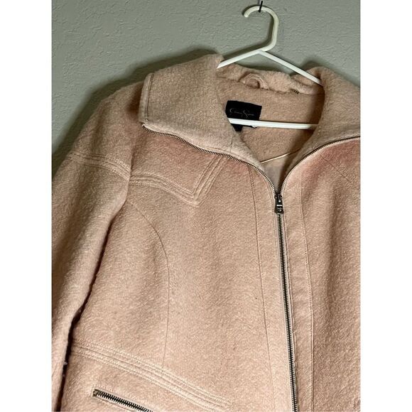 Jessica Simpson Tenth Anniversary Edition Wool Blend Zip Front Over Coat Pink 2x - Picture 5 of 9